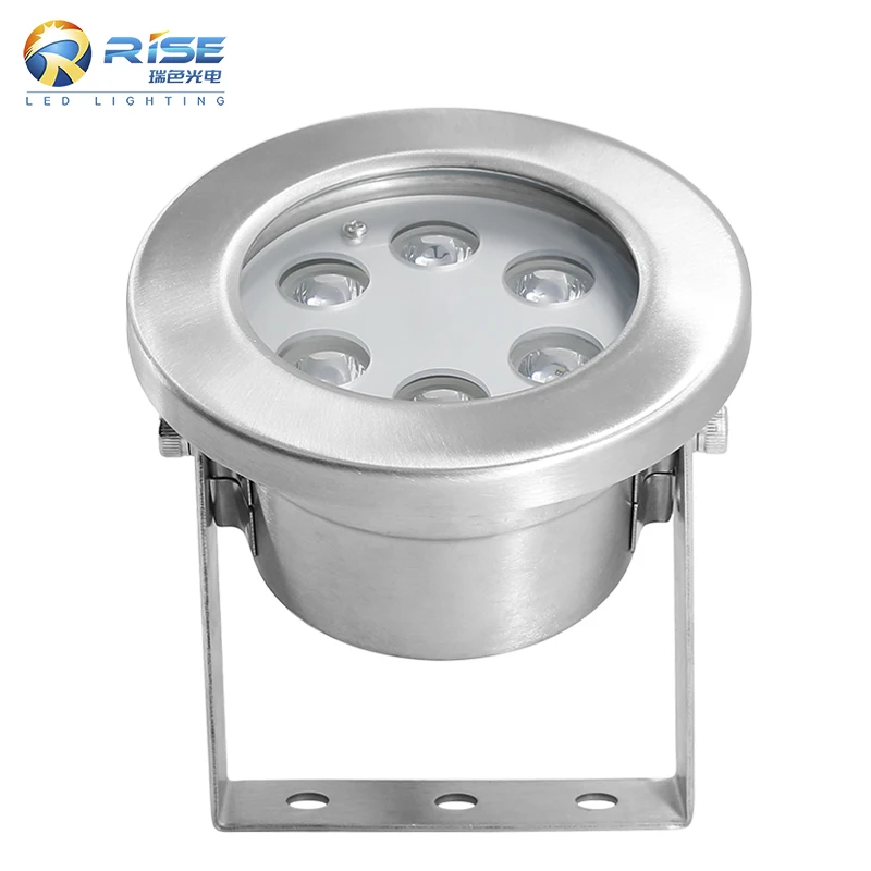 6*3W Multi Color DMX512 Control IP68 Waterproof 304 Stainless Steel LED Underwater Light