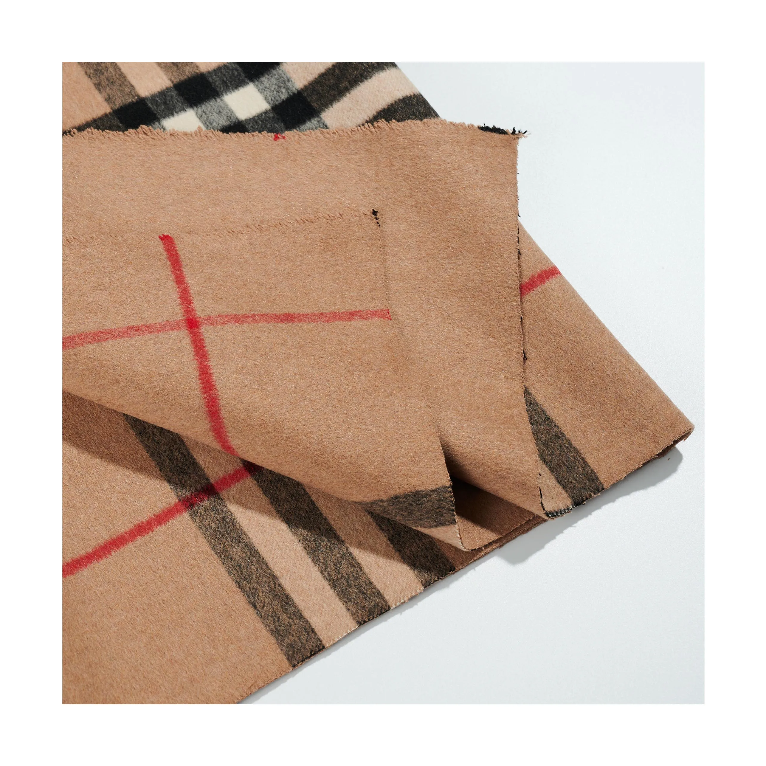 Hot Selling 50 Wool Double-Sided Plaid Suitable For Coats