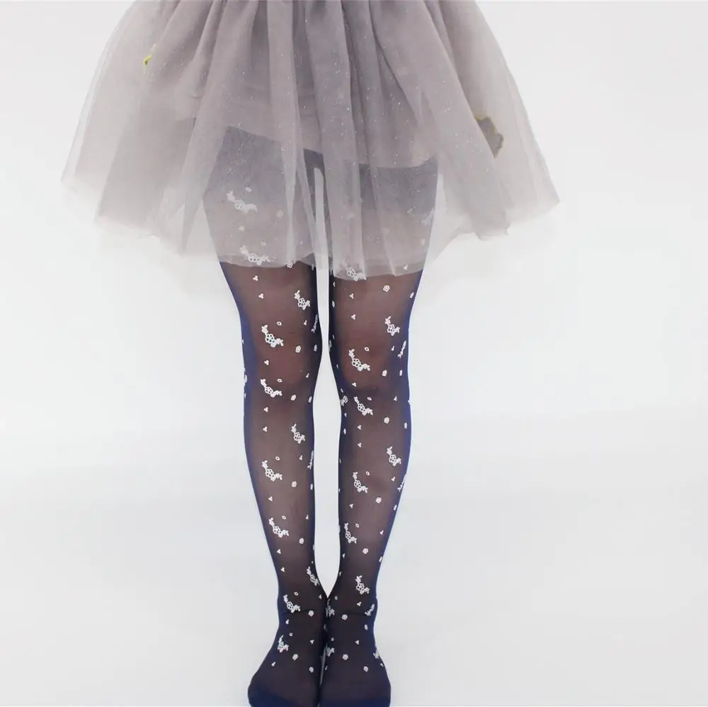 Лидер продаж в Алжире, инкрустированные шелковые колготки с цветочным принтом, чулки для маленьких девочек