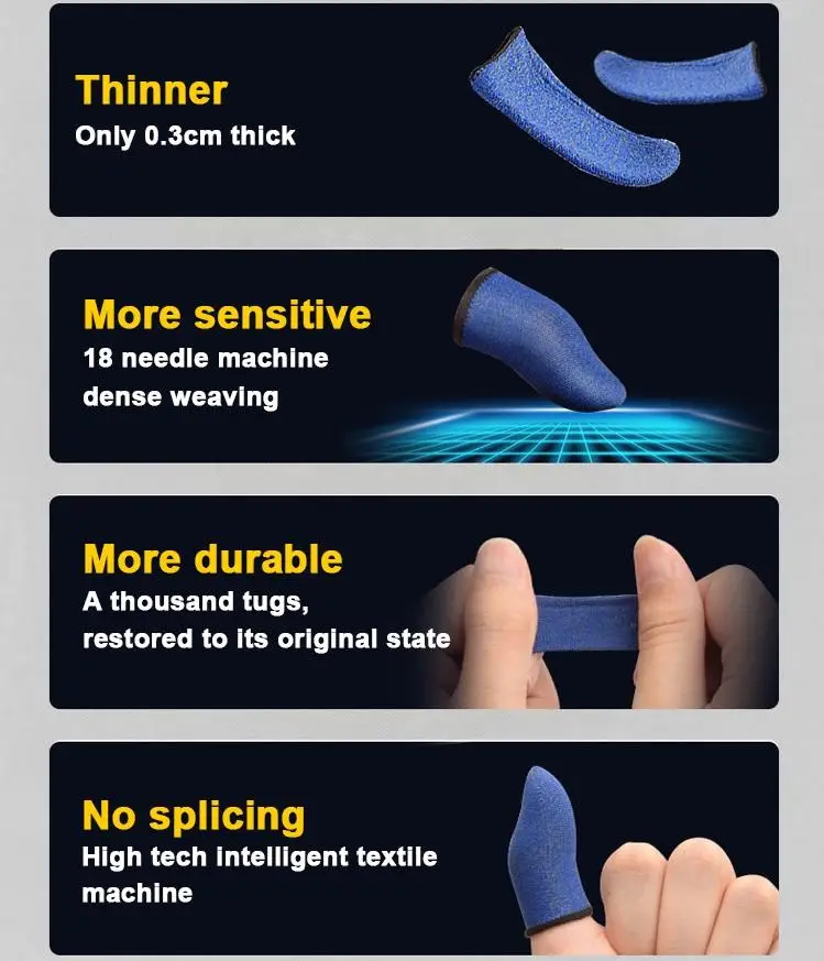 Mobile Gaming Gloves For Free Fire Touch Screen Sleeve Anti-sweat Finger Sets Finger Sleeves