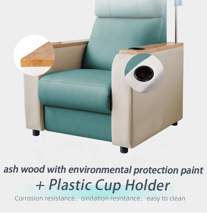 Hospital furniture clinic transfusion adjustable reclining iv infusion chair for patient
