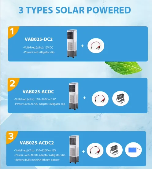 solar powered portable air conditioner solar power evaporative rechargeable air cooler fan