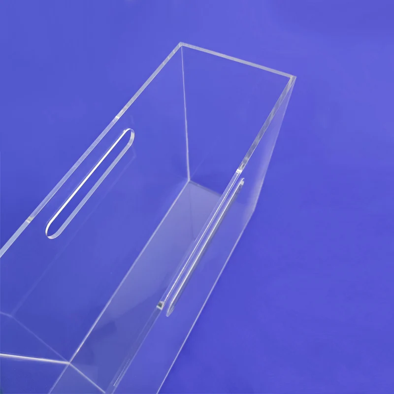 Clear Hanging Plastic File Box Desk Accessories Organizer