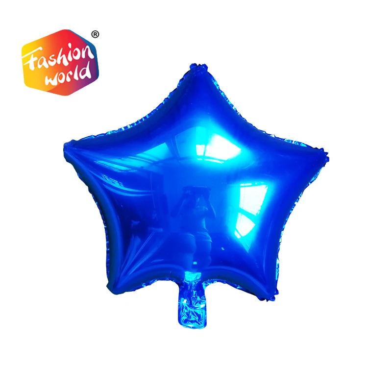 
Blue 18inch aluminum film balloon star foil balloon Characteristic LOGO printing helium balloon 