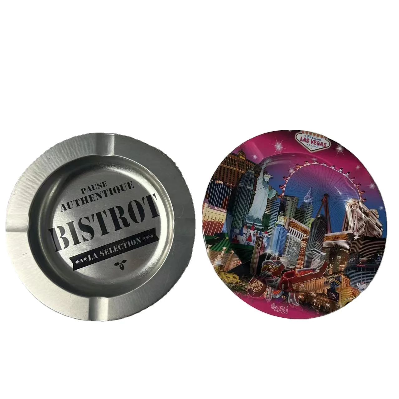 Hot Sale Metal Popular Character Design Tin Custom Logo Outdoor Ashtray Printed Tin Tray