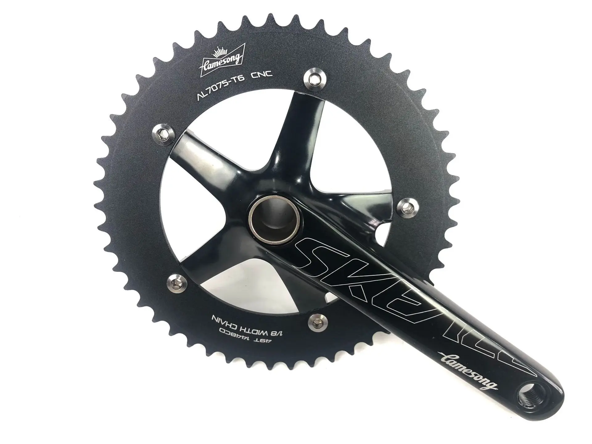 Jetshark Bicycle Accessories Bicycle Crankset Integrated Cnc Hollow Crankset Aluminum Alloy Parts Chainwheel