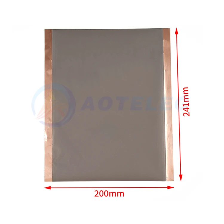 AOTELEC High Quality Copper Foil Coated with Graphite Battery Anode Electrode Sheets