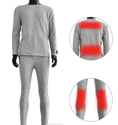 Heating Underwear Washable USB Electric Heated Thermal Long Sleeve T Shirts or Pants