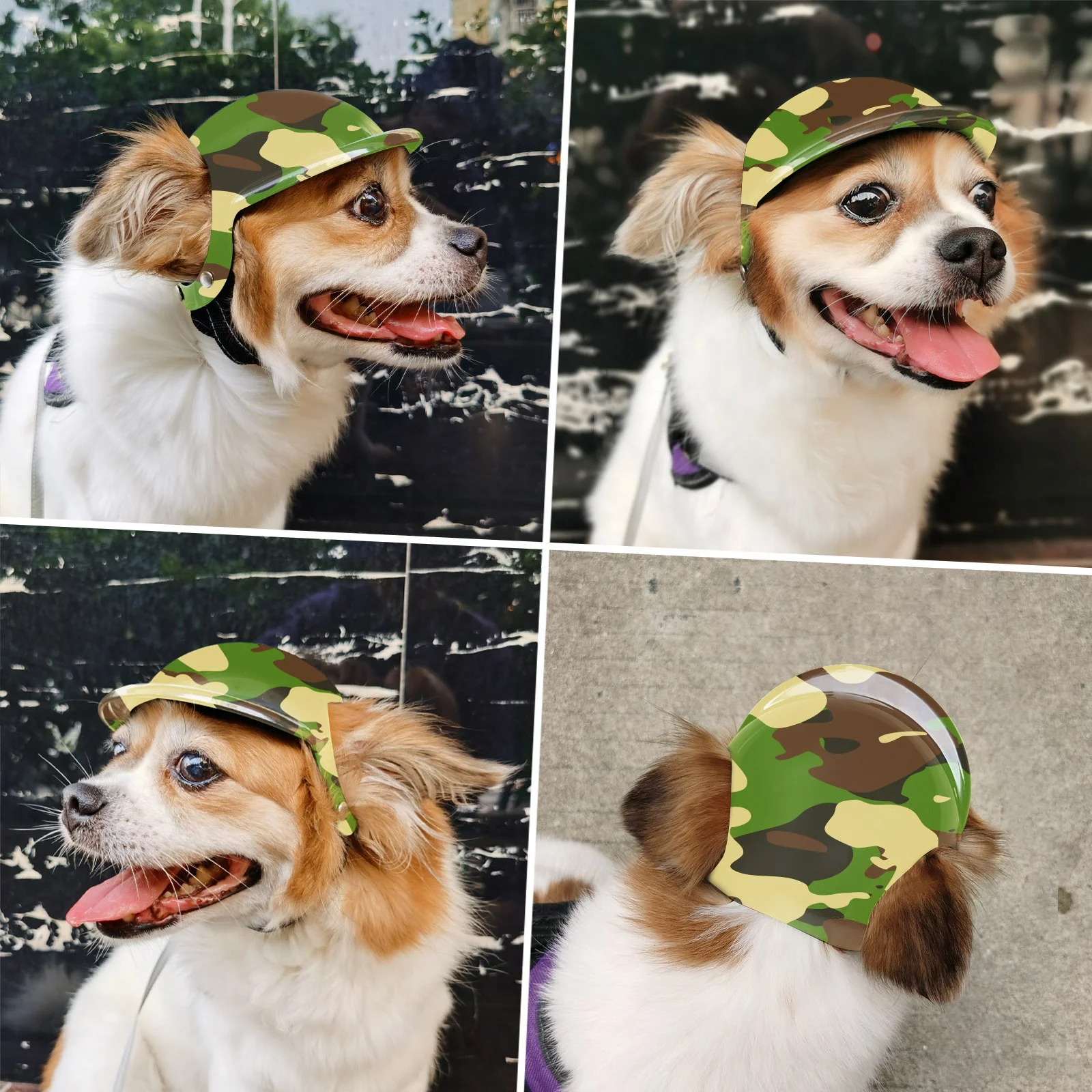 New Design Pet Helmet Motorcycle Helmets Bike Hat Safety Riding with Ear Holes Helmets for Dogs Cats