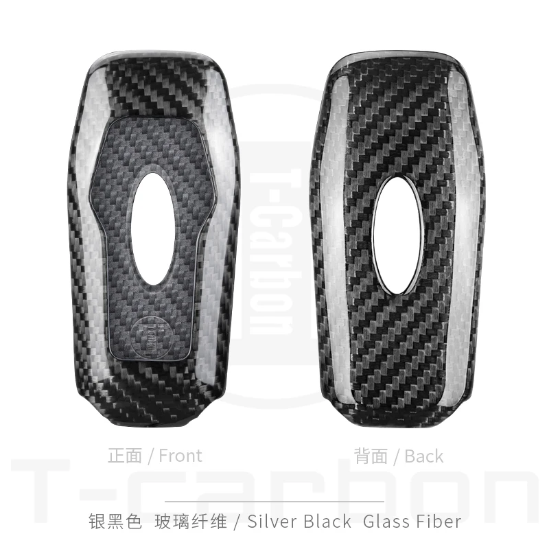 T-carbon Carbon Fiber Car Remote Key Case  For new  Ford Car Key Case Cover Auto Accessories