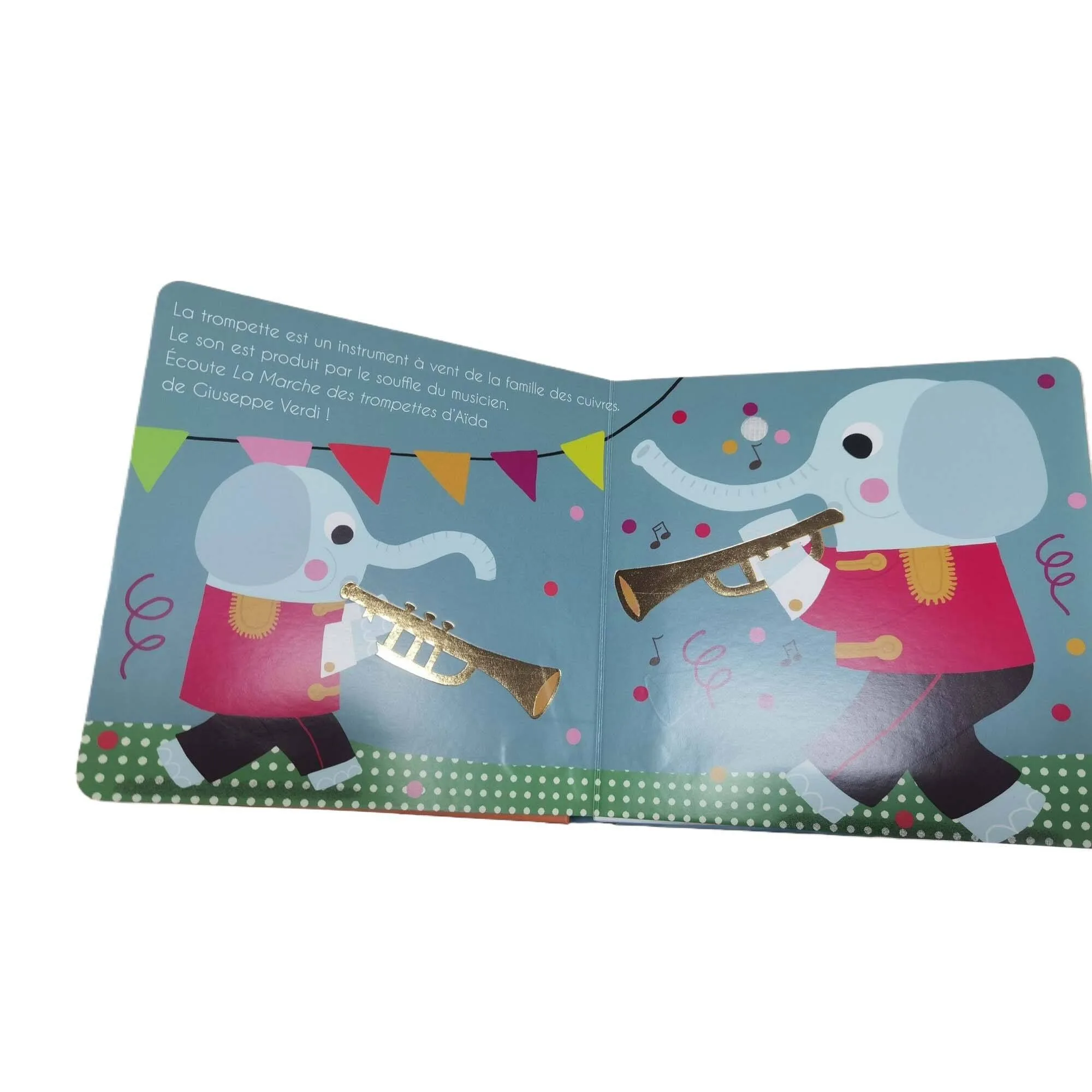 OEM Custom Printed Kids Books Sound Board Book with Music Sound Offset Printing Made from Duplex Board Paper