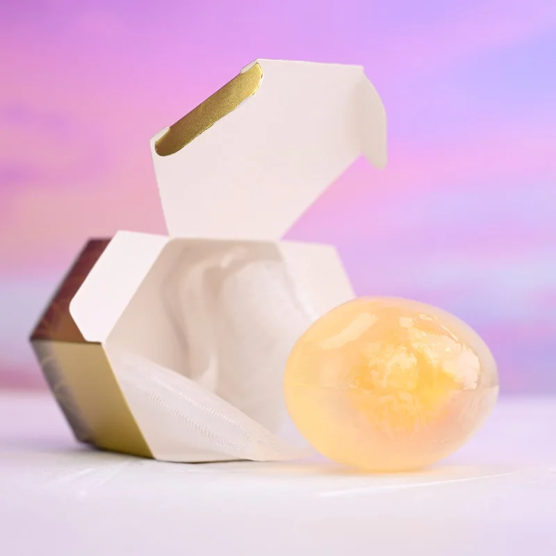 Customized Natural Organic Handmade Collagen Egg Yolk Soap Anti Acne Egg Shape Whitening Soap
