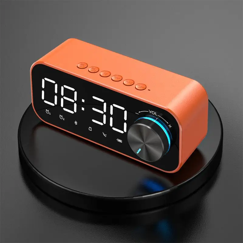  B126 2020 New Wireless BT Speaker Alarm Clock Digital Display LED Subwoofer Music Player