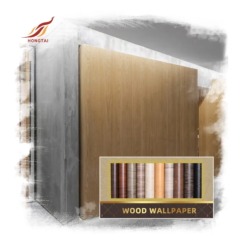 korea wood grain designs eco friendly natural veneer 3d pvc self adhesive wood wallpaper