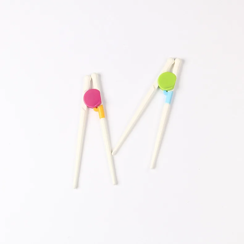 Washable reusable japan korea plastic cute baby kids beginners learn training chopsticks sets helper for children