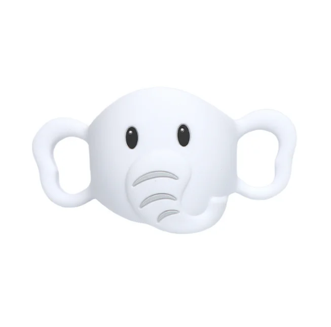 YDS Elephant Design Baby Bottle Holder with Easy Grip Handles to Hold Their Own Bottle Silicone Hands Free Bottle Feeder