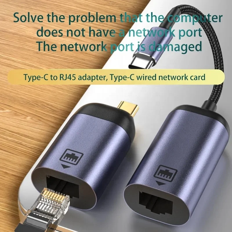 New Design Portable Mini Gigabit Rj45 Lan Converter 1000Mbps Usb C usb to ethernet adapter