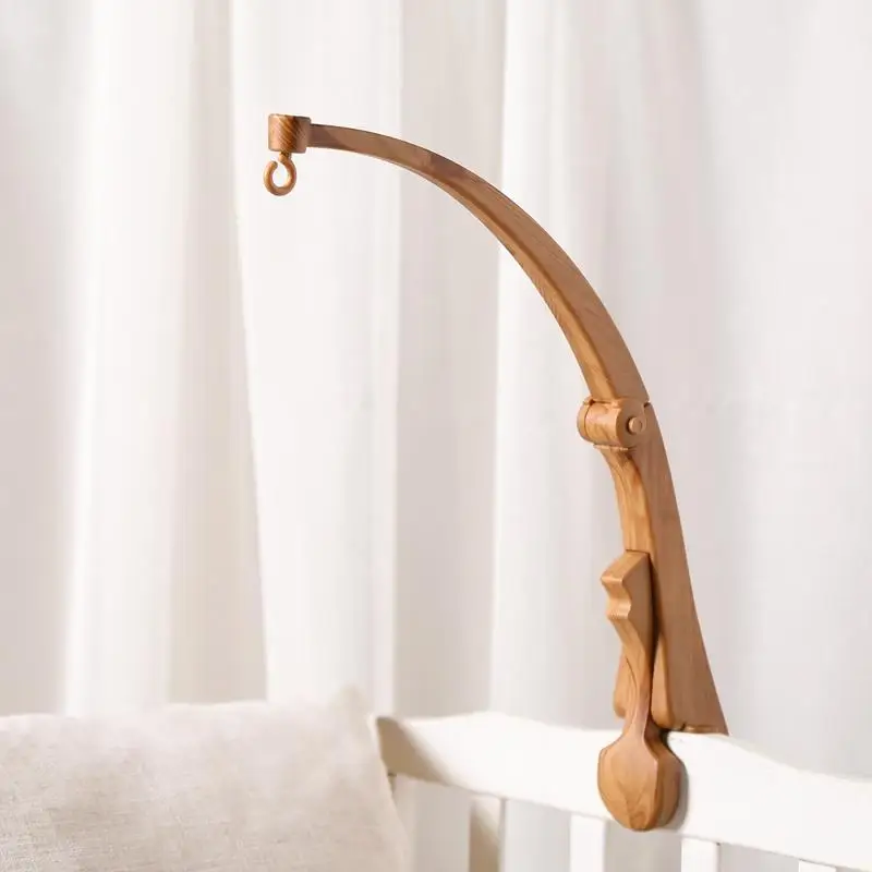 Hot New Wooden Crib Mobile Arm Baby Bed Bell Bracket Beech Baby Crib Mobile Arm Holder Good For Crib Playpen Stroller