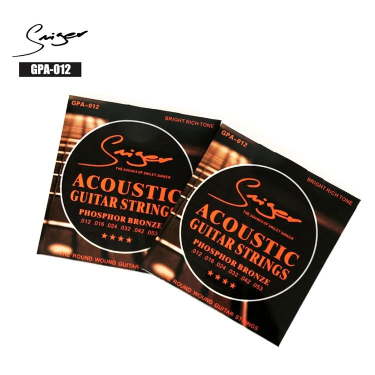 Factory OEM wholesale High Quality Phosphor Bronze Acoustic Guitar Strings Set bundle with picks
