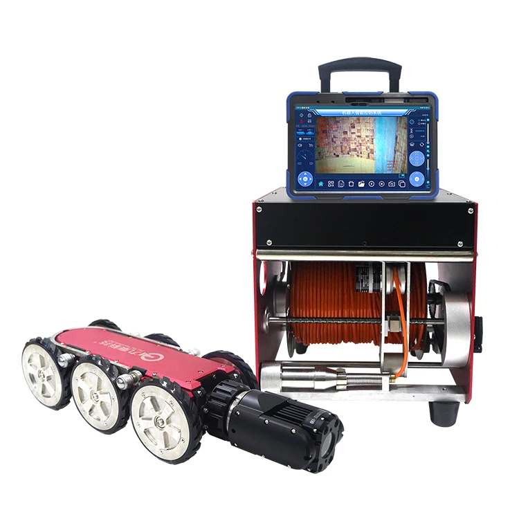 Anti-rollover Drain Sewer 4MGP CCTV Inspection Crawling Robotic Camera with 2 cameras