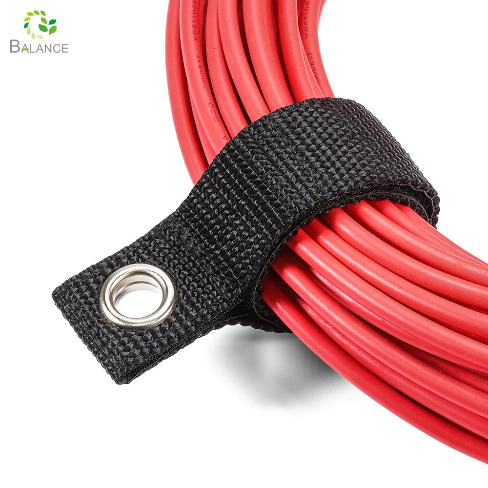 Adjustable Cord Holder Straps Easy-to-Carry Wrap Keeper for Extension Cables Designed with a Metal Hole for Storage