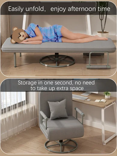 Modern Furniture Sofa Bed Rest Lunch Break Folding Single Home Theater Hospital Office Fabric Stainless Steel Sofa Chair 10pcs