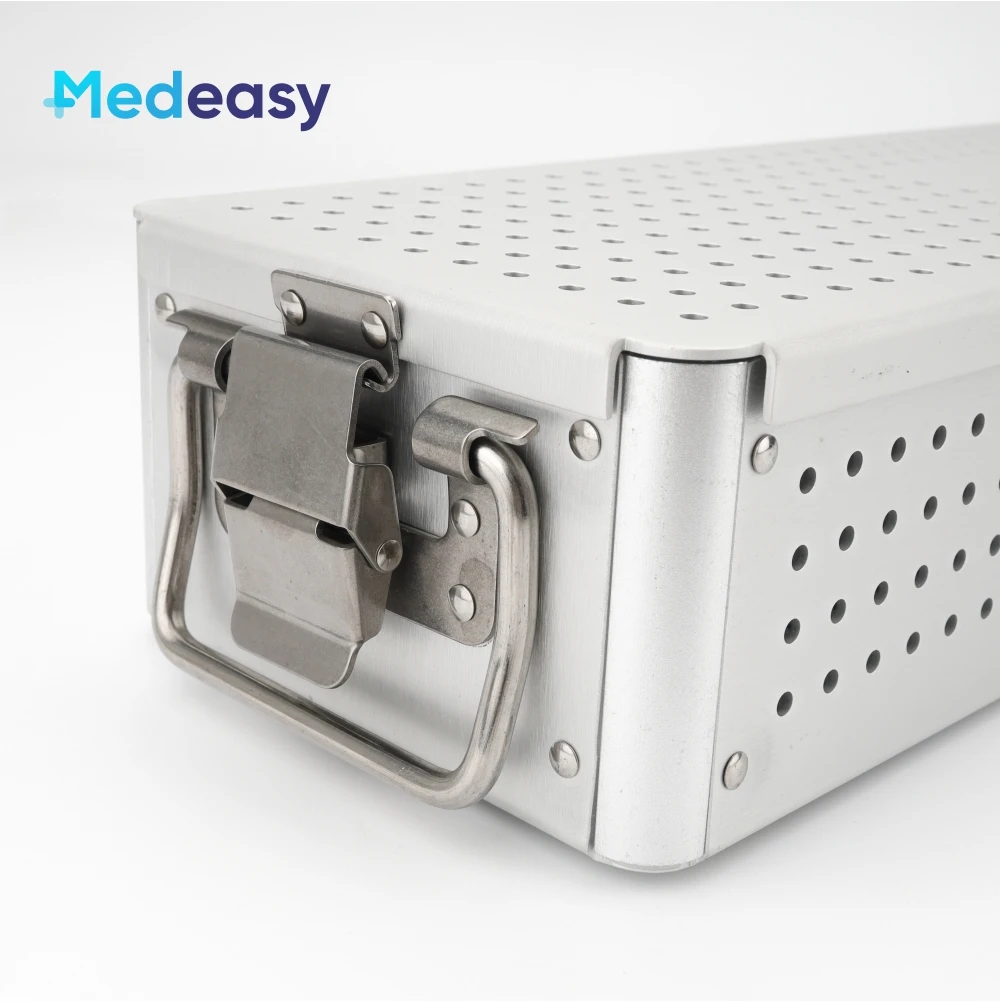 Aluminum Alloy Ureterorenoscopy Disinfection Case Box Autoclavable Sterilization Container