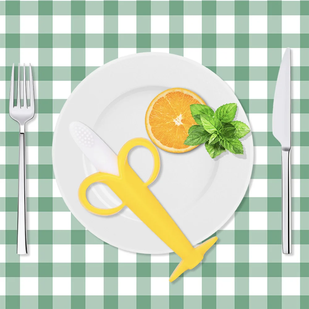 
BPA Free Silicone Baby Teether Banana teether molar stick Toothbrush Pacifier 