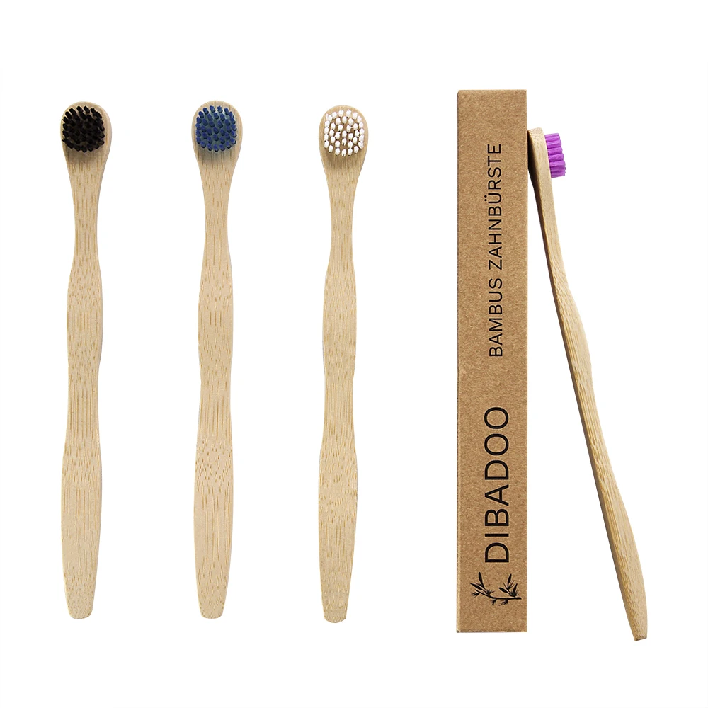 Natural biodegradable bamboo private label bamboo tongue brush tongue scraper tongue cleaner