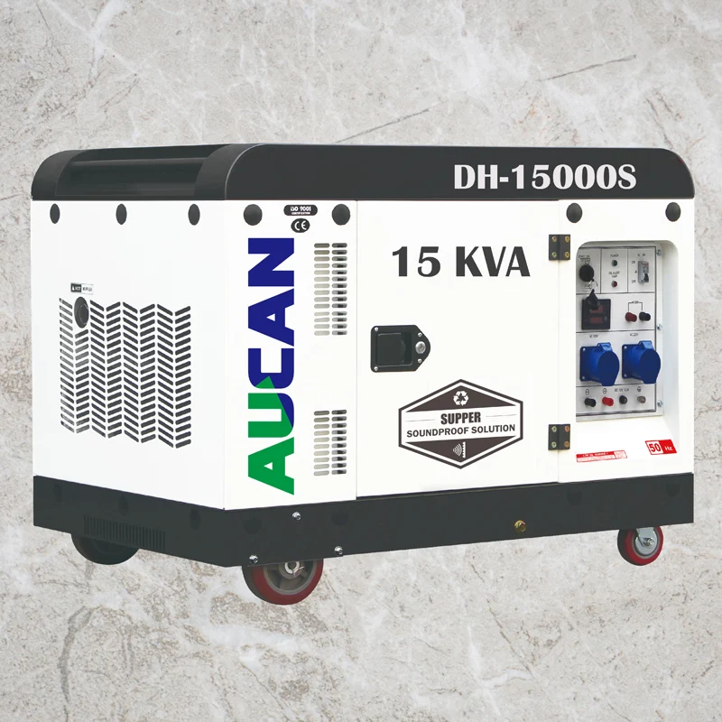 15kva Electric Start! Low fuel consumption open type portable diesel generators for home use