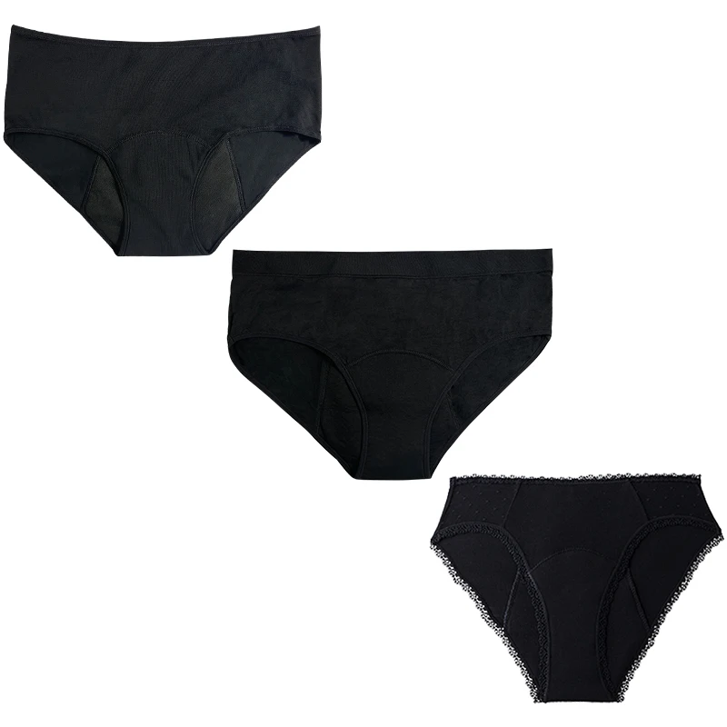 period panties bamboo Underwear 4 Layers Leak Proof Physiological Culotte  Super Plus Size Period Panties