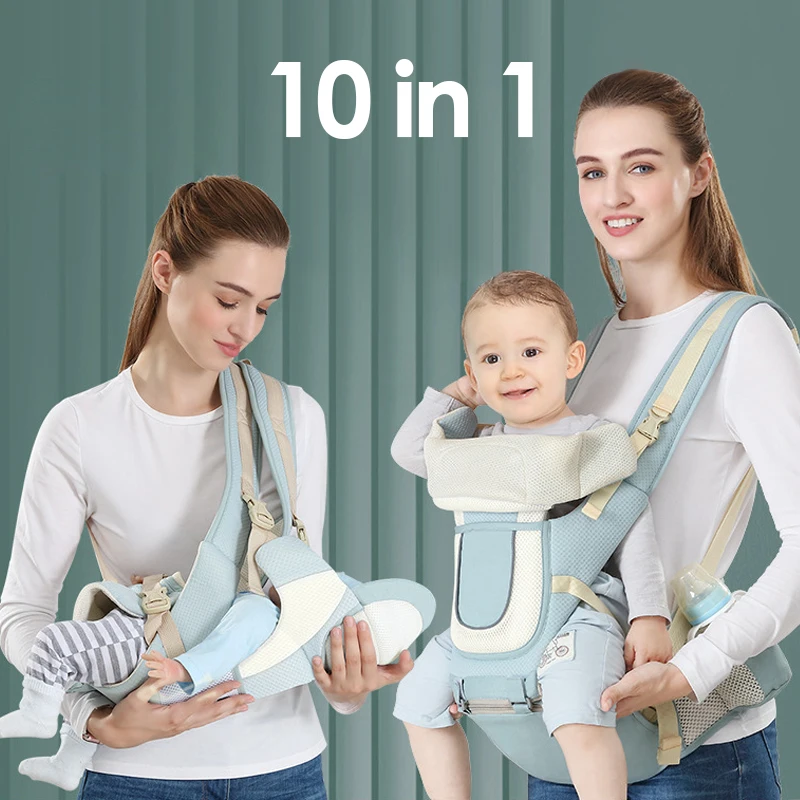 BUKREIN 360 All-Position Baby Carrier for Newborn to Toddler with Lumbar Support & Cool Air Mesh