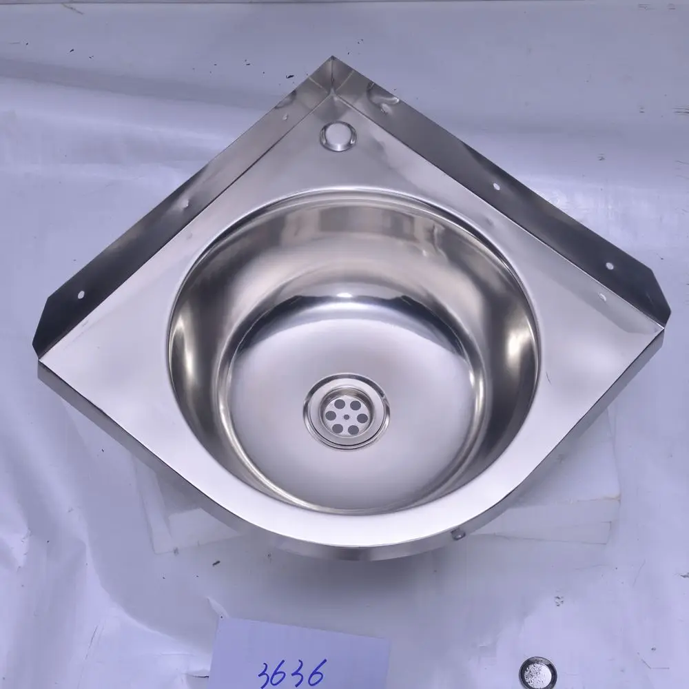 SUS 201 cheap price single Portable Sink Triangle Kitchen Sink Triangle Wash Sinks