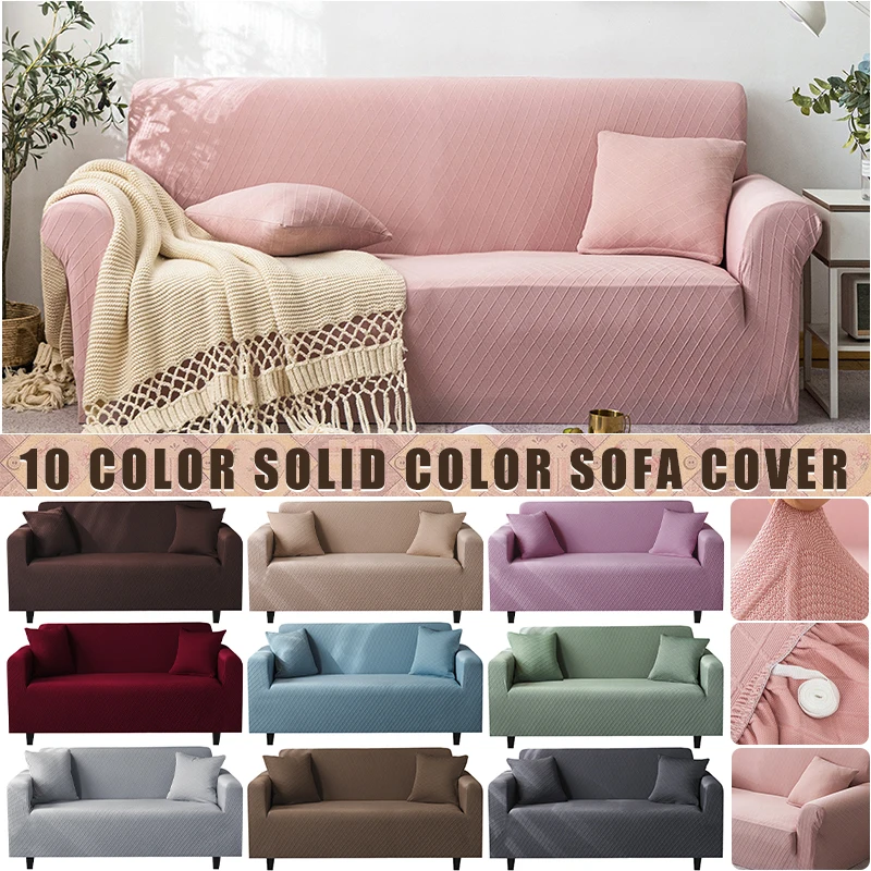 L Shape Super Soft Fabric Sofa Furniture Protector With One Free Pillowcase funda para sofa elastic sofa