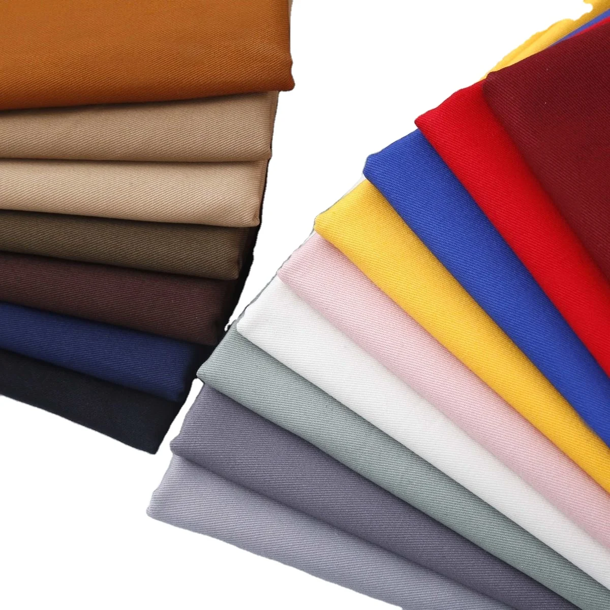 Tc Fabric 65 Polyester 35 Cotton TC 20*16 120*60 TWILL Plain Dyed Clothing Fabric