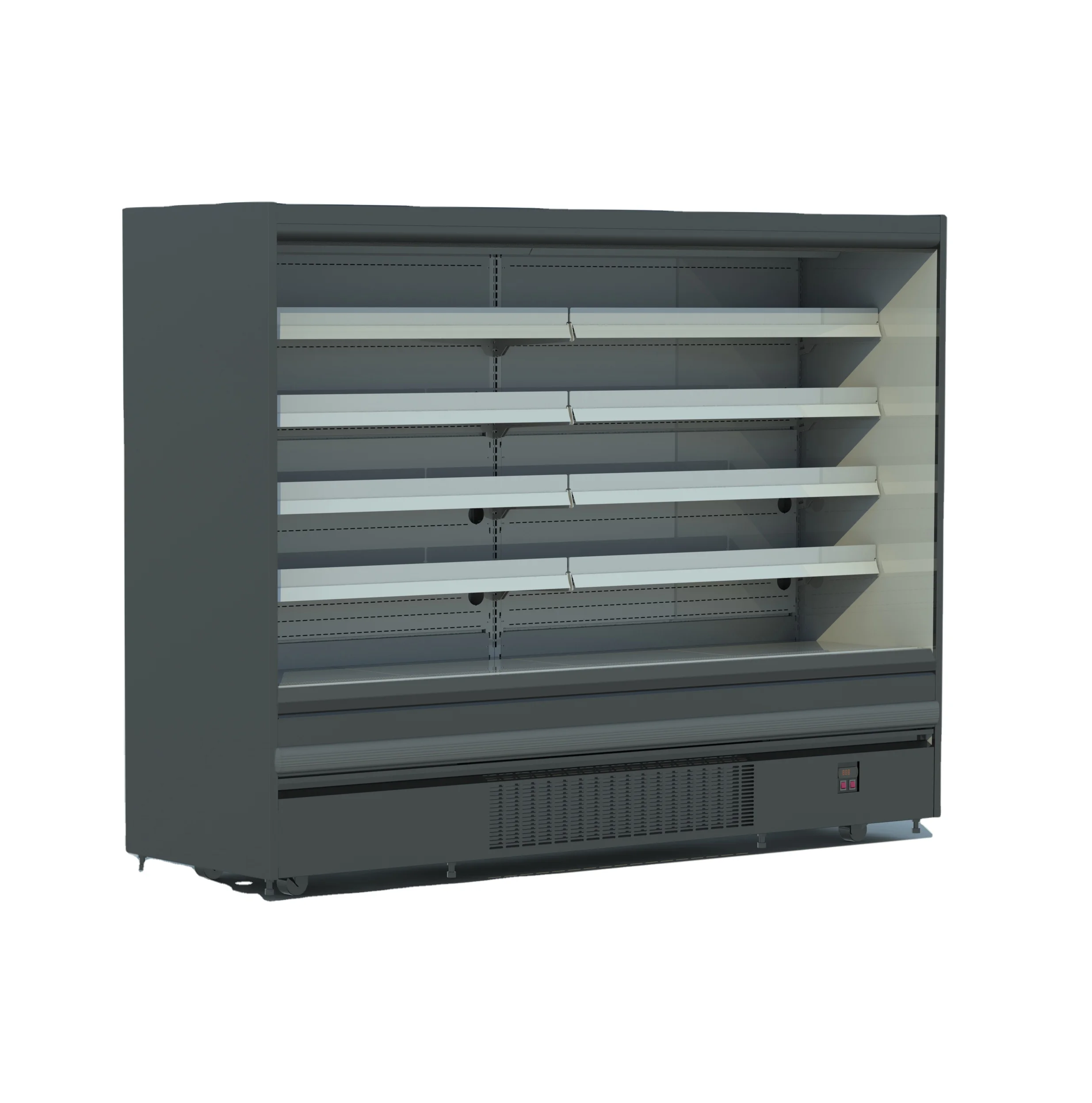 4 Feet 6 Feet 8 Feet commercial open chiller for cheese fruit and vegetable display fridge