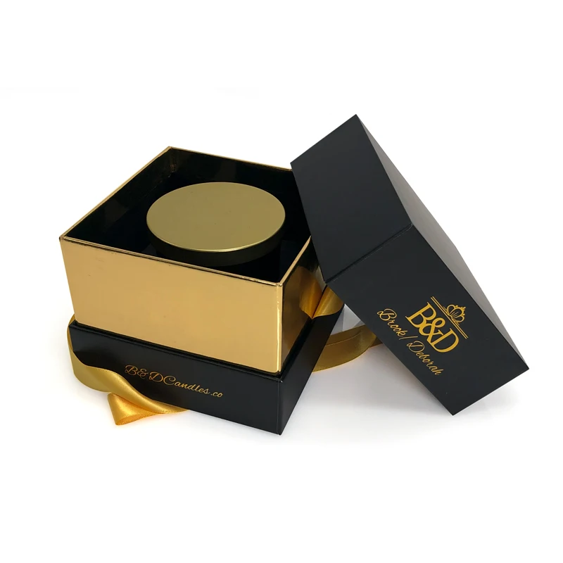 customized design luxury cardboard gift packaging candle jars and boxes,Printed custom Candle Box with lid