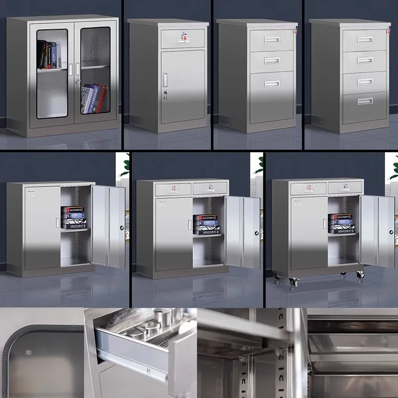 Wholesale Cheap Hospital Pharma 304 Stainless Steel Medical Medicine File Veterinary Cabinet