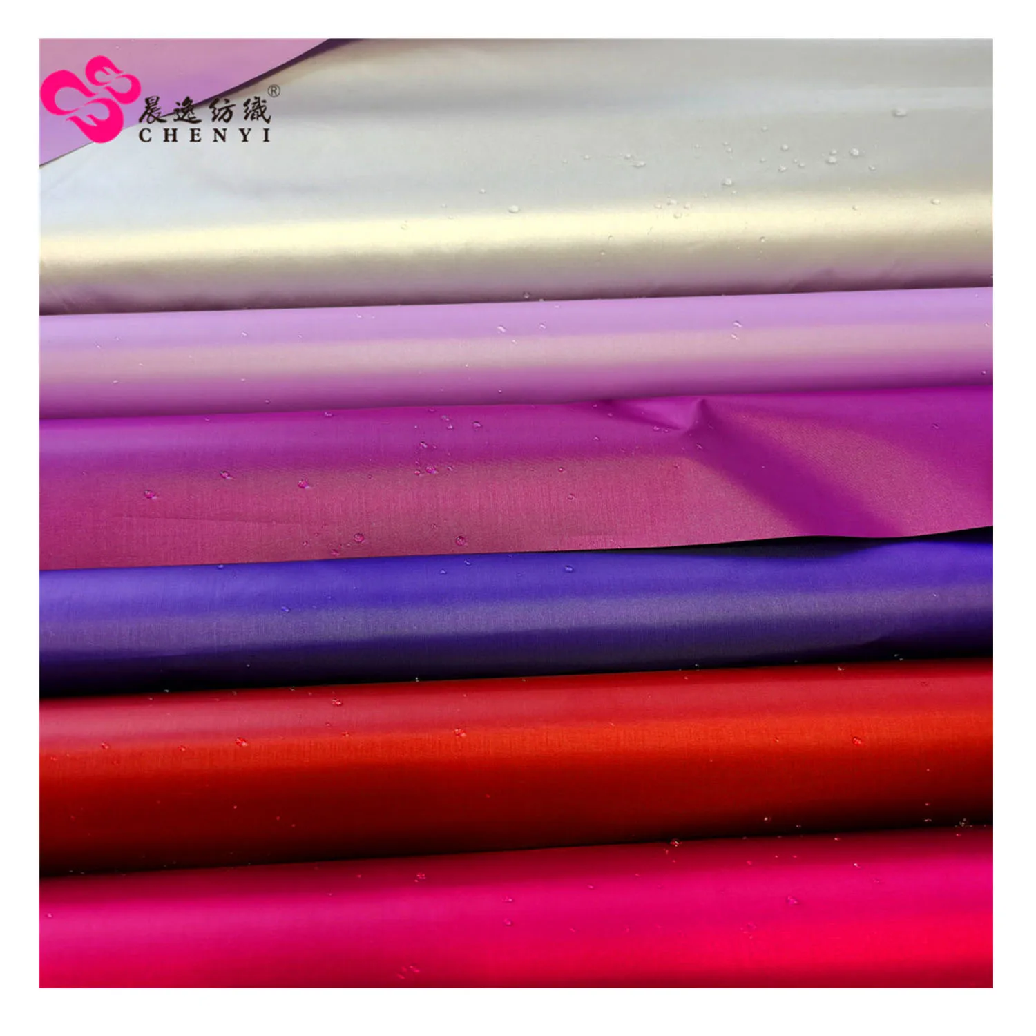 Полиэстер 210T с серебряным покрытием водонепроницаемый окрашенный флаг Тафта Ткань