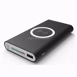 10000mah Power Bank External Battery Bank Built-in Wireless Charger Powerbank Portable QI Power Bank