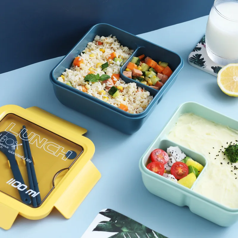 Japanese Hot Microwavable Bento Plastic Lunch Box Bento Portable Plastic Food Container with Lid for Kids
