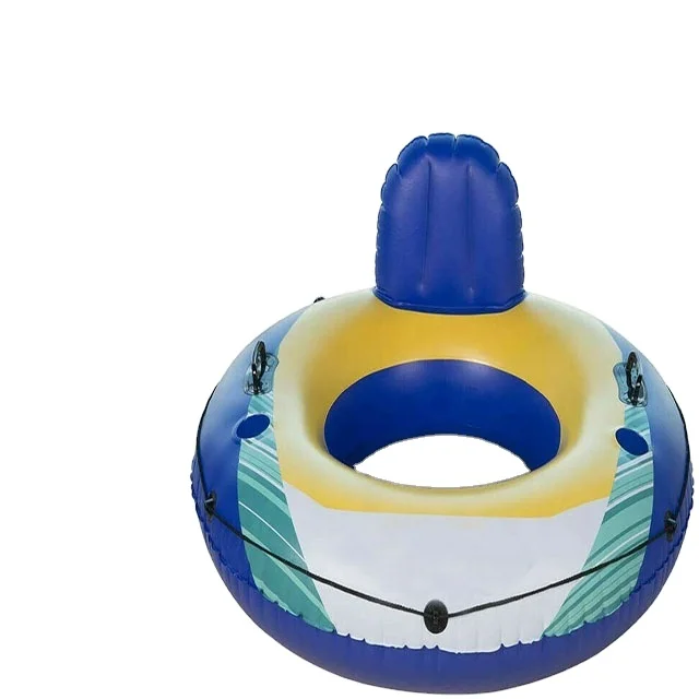 Inflatable Pool River Raft Tube with Cup Holders Vinyl Set Customized Adult Logo Packing Combo Printing Material People Origin