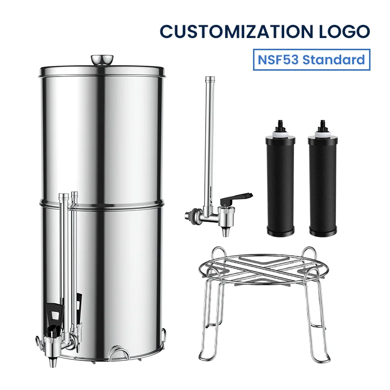 Home Use Water Filter Activated Carbon Water Purifier Chlorine Removal Filter System Stainless Steel Water Filter