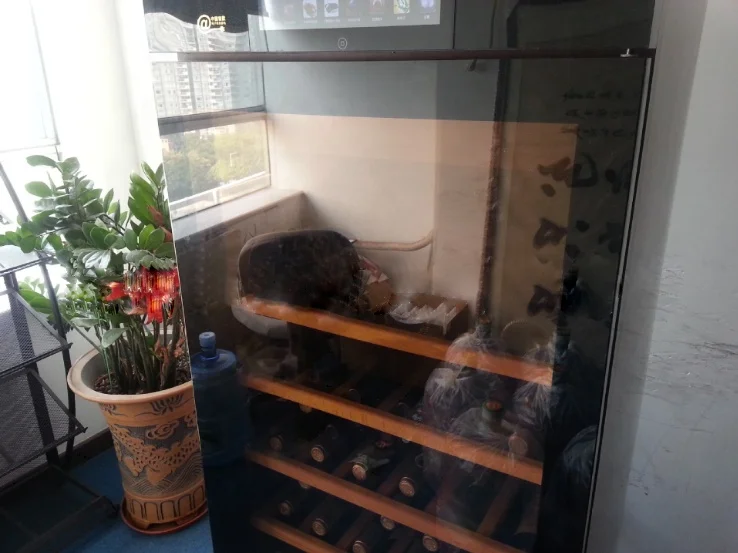 Luxury Design Borderless Freezer Transparent Single Upright Glass Door For Fridge