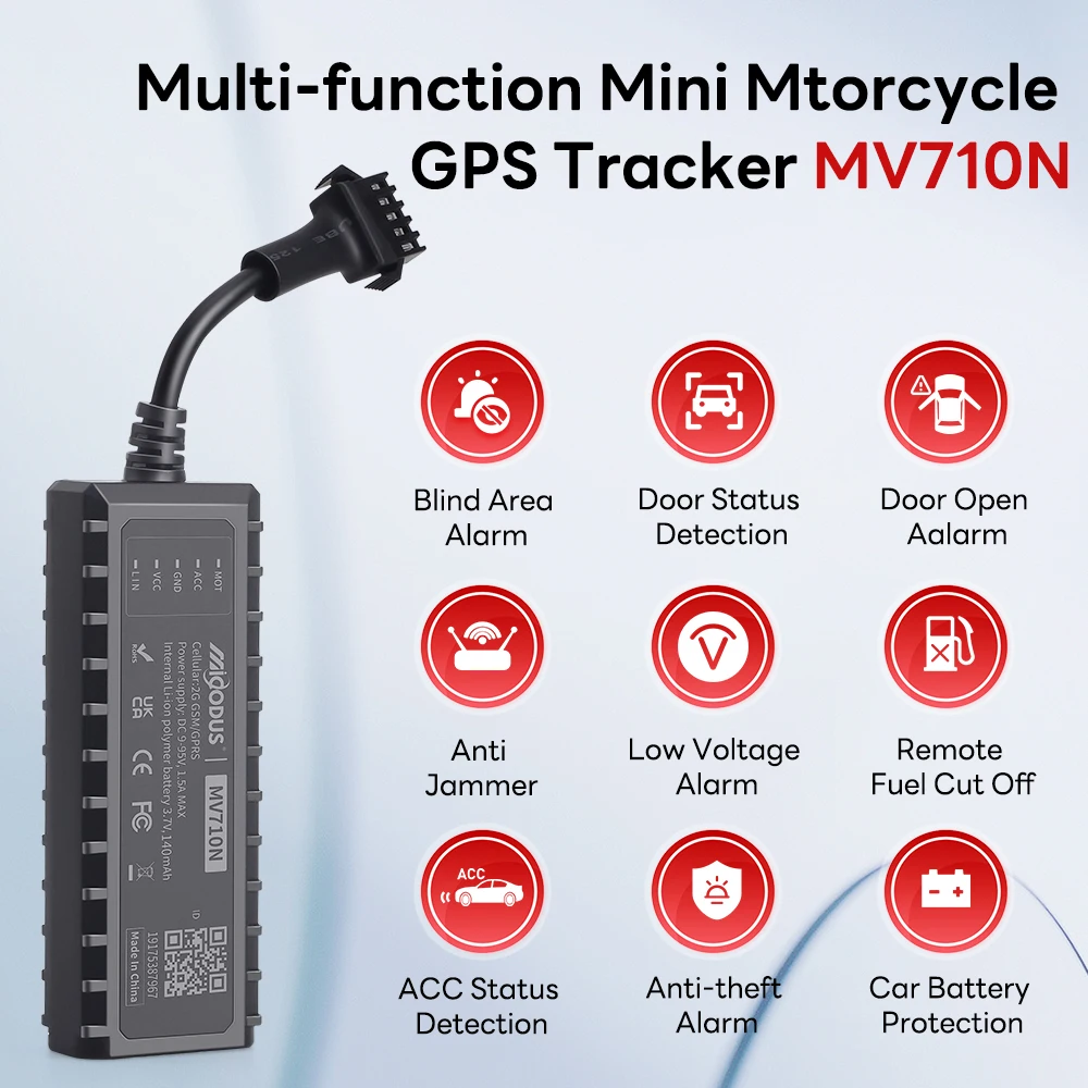 Factory Wholesale Low Price Micodus MV710n Anti Jammer Oil Cut Off Relay Gps Mini Motorcycle Car Gps Tracker With Sim Card