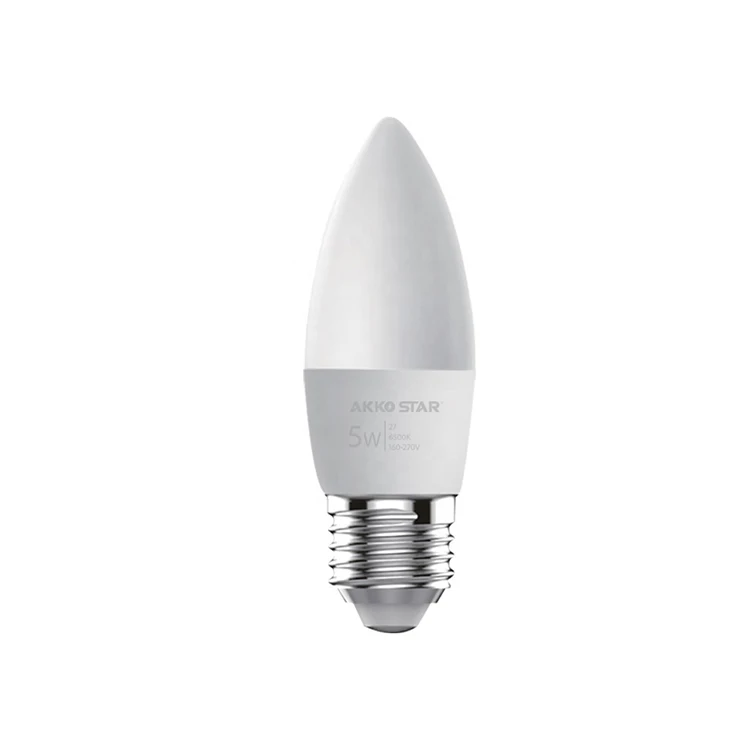 Akko star High quality 5W E27 three color candle led bulb led bulb driver mini led bulb light