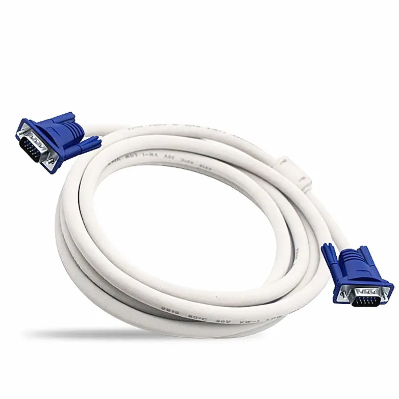 HOT White Male to Male Computer LCD Video Cable VGA 3+4 HD Data Cable 1.5-30m VGA Cable for Computer HDTV