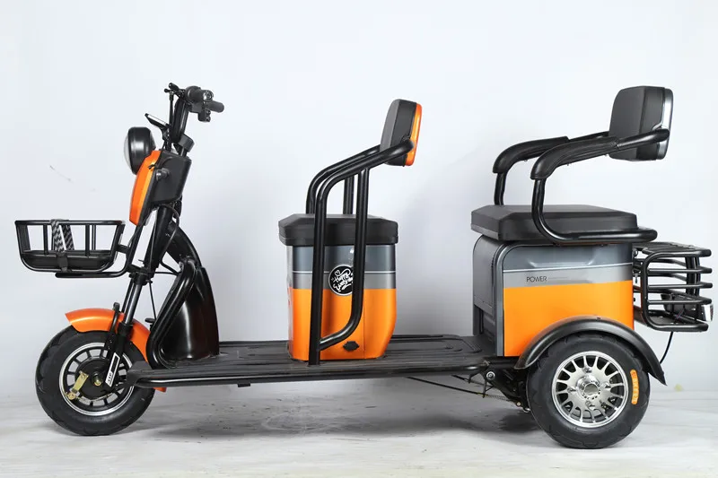2024  electric tricycle for 3 person 500w 48V adult electric tricycle  made in China