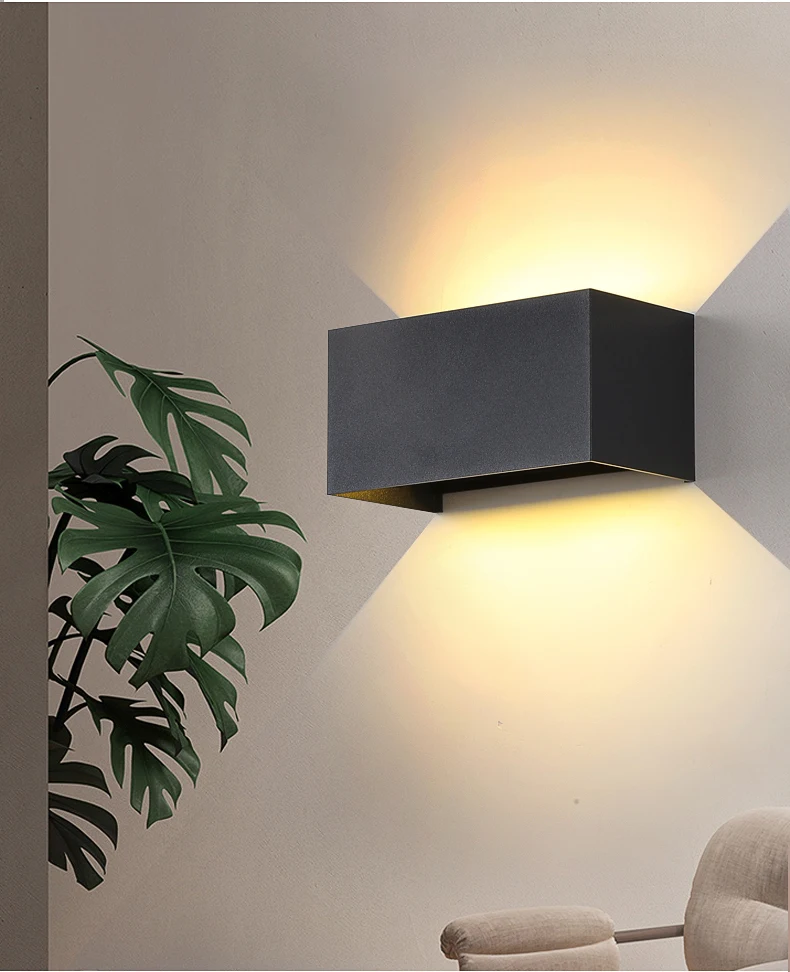 Modern Porch Wall Light Indoor Aluminum Sconce Interior Lighting Up and Down wall lights Outdoor Waterproof Garden led wall Lamp