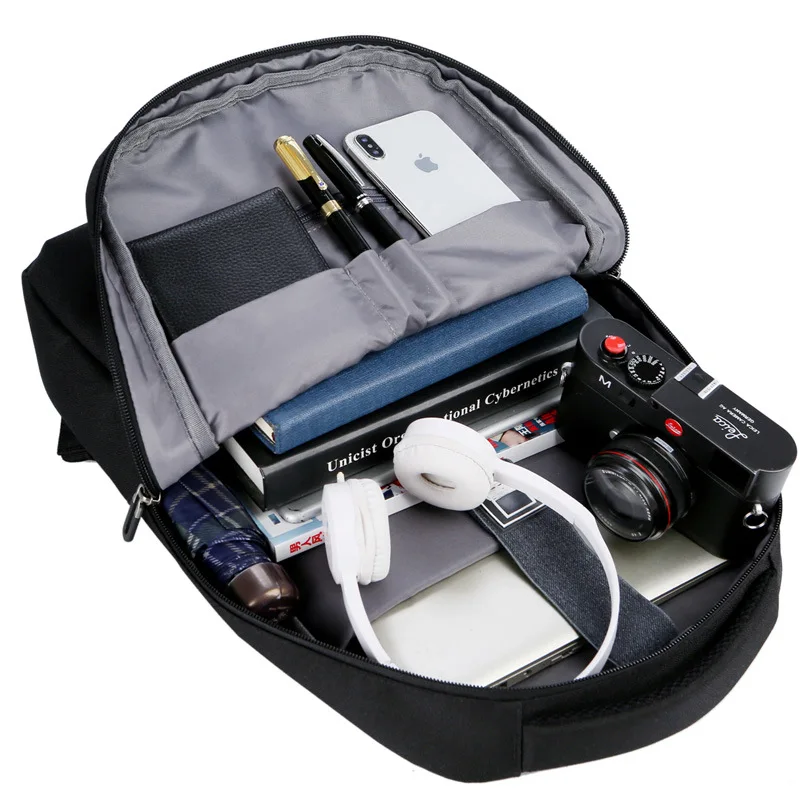 Hot Selling Fashion Waterproof Business Computer Bag with USB Port College School Bags Laptop Backpacks